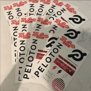 2 sheets peloton stickers
